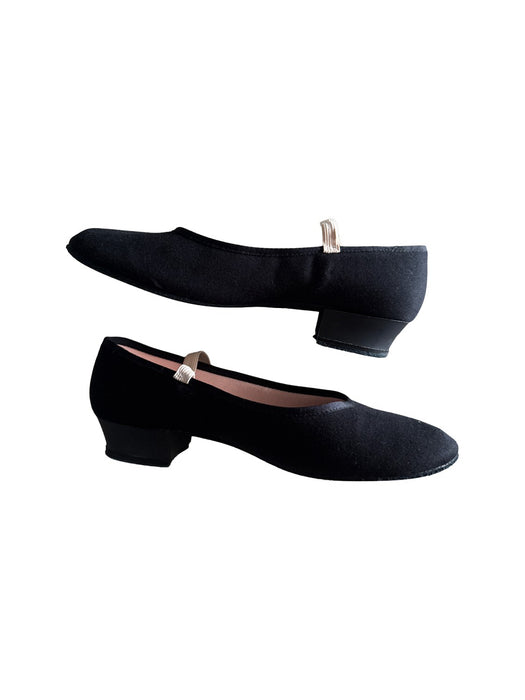 A Black Dress Shoes from Bloch in size 13Y for girl. (Back View)