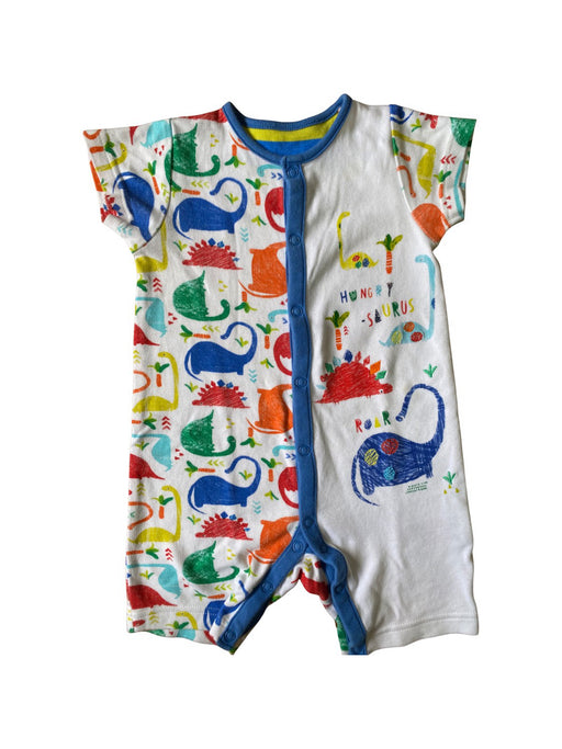 A White Short Sleeve Rompers from Mothercare in size 6-12M for boy. (Front View)