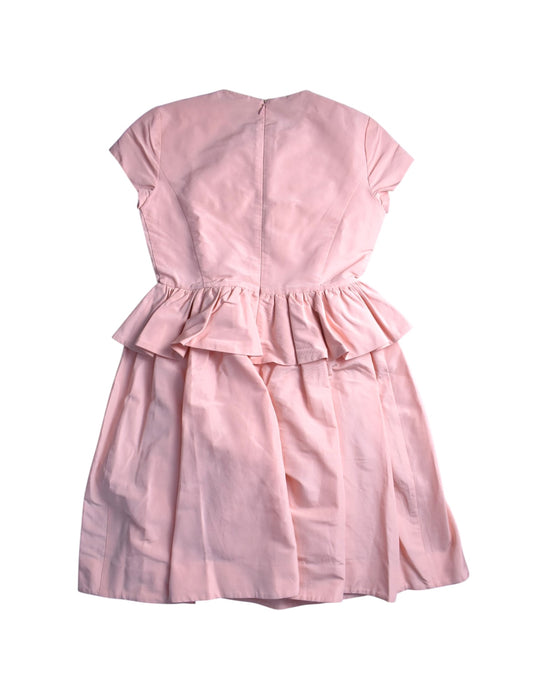 A Pink Short Sleeve Dresses from Fendi in size 10Y for girl. (Back View)