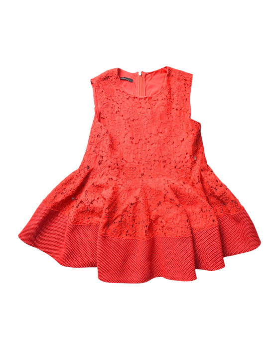 A Red Sleeveless Dresses from Carolina Herrera in size 10Y for girl. (Front View)