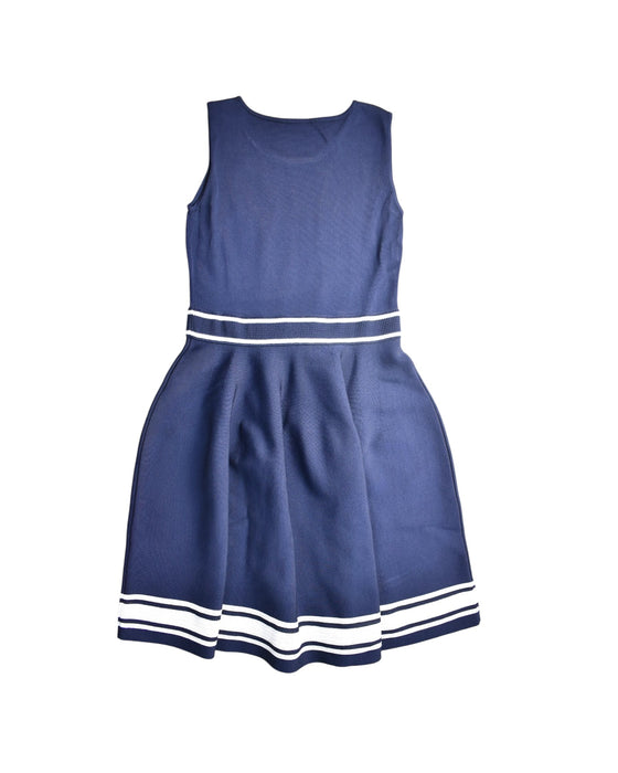 A Navy Sleeveless Dresses from Carolina Herrera in size 12Y for girl. (Back View)