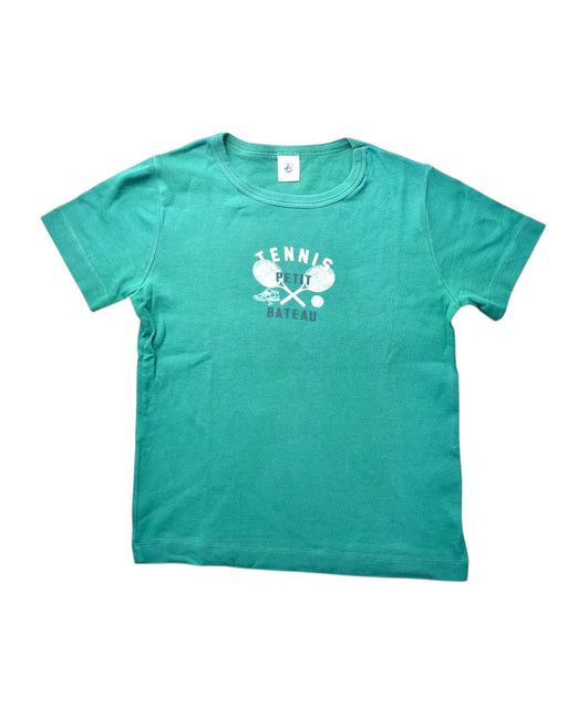 A Teal Short Sleeve T Shirts from Petit Bateau in size 8Y for boy. (Front View)