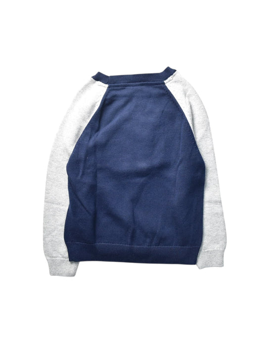 A Navy Crewneck Sweatshirts from Janie & Jack in size 4T for boy. (Back View)