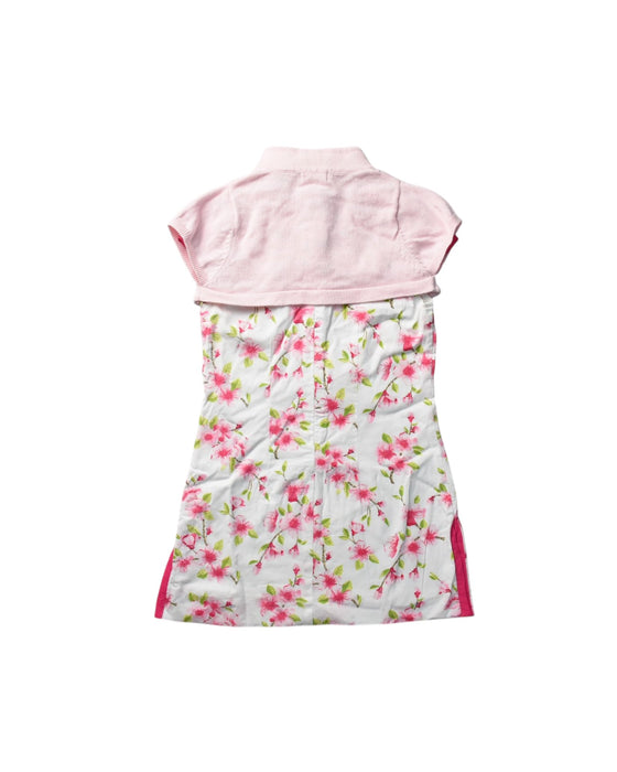 A Pink Short Sleeve Dresses from bloomB in size 12-18M for girl. (Back View)