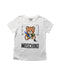 A White Short Sleeve T Shirts from Moschino in size 6T for boy. (Front View)