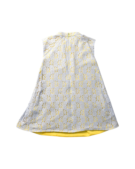 A Blue Sleeveless Dresses from Sea Apple in size 4T for girl. (Back View)