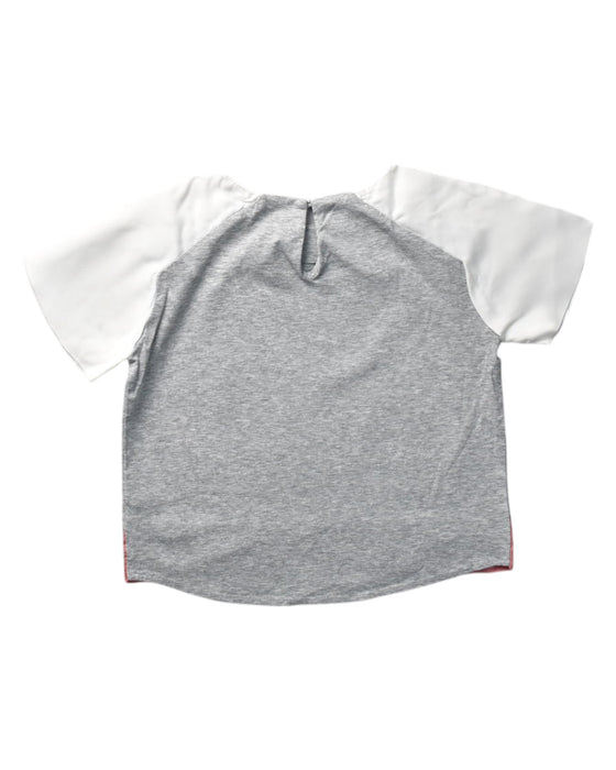 A Grey Short Sleeve Tops from In Good Company in size 5T for girl. (Back View)