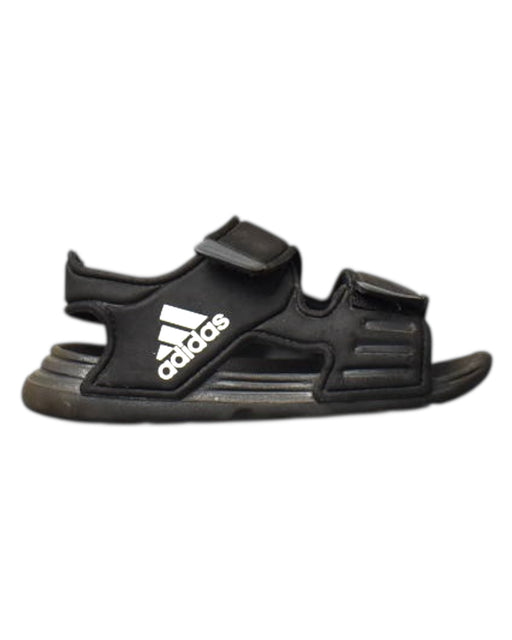 A Black Sandals from Adidas in size 4T for boy. (Front View)