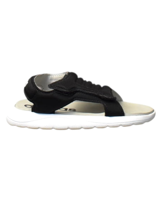 A Black Sandals from Adidas in size 4T for boy. (Front View)