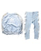 A Blue Pants Sets from Adidas in size 4T for girl. (Front View)