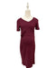 A Burgundy Short Sleeve Dresses from Annee Matthew in size Maternity-XS for maternity. (Front View)