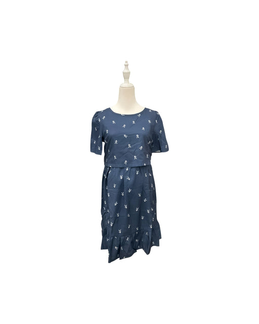 A Navy Short Sleeve Tops from Jump Eat Cry in size Maternity-S for maternity. (Front View)