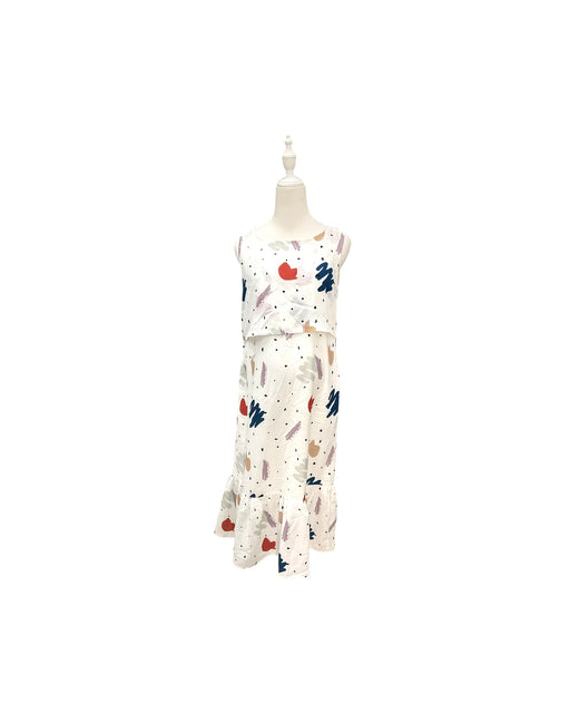 A White Sleeveless Dresses from Jump Eat Cry in size Maternity-S for maternity. (Front View)