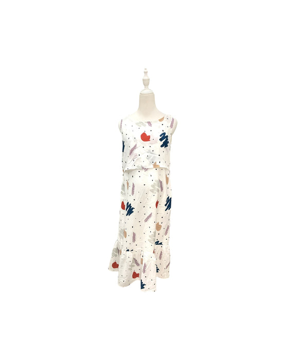 A White Sleeveless Dresses from Jump Eat Cry in size Maternity-S for maternity. (Front View)