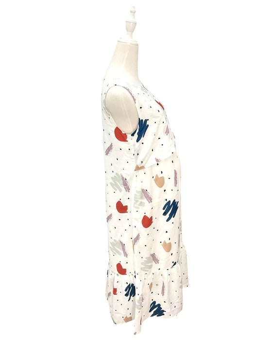 A White Sleeveless Dresses from Jump Eat Cry in size Maternity-S for maternity. (Back View)