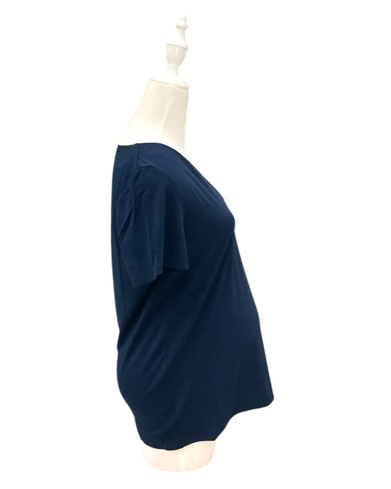 A Navy Short Sleeve Tops from Jump Eat Cry in size Maternity-S for maternity. (Back View)