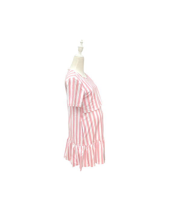 A Pink Short Sleeve Dresses from Mothercot in size Maternity-S for maternity. (Back View)