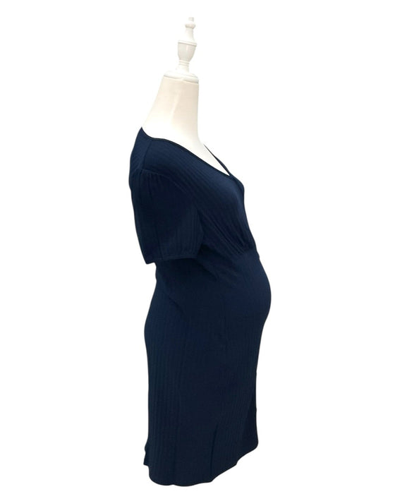 A Navy Short Sleeve Dresses from Jump Eat Cry in size Maternity-S for maternity. (Back View)