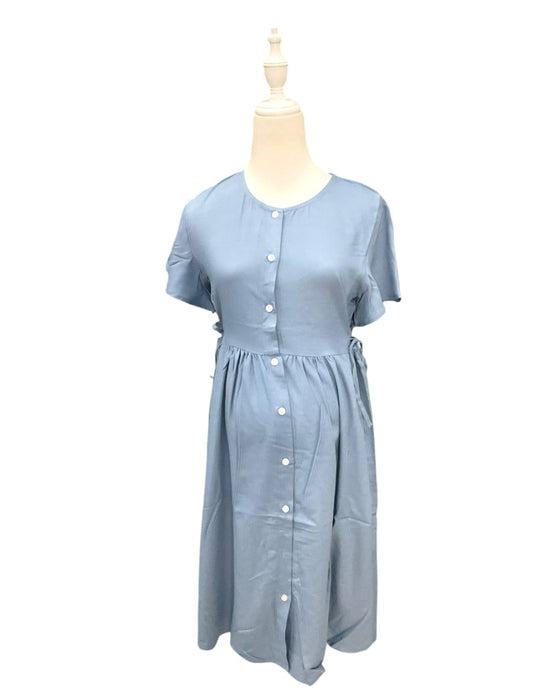 A Blue Short Sleeve Dresses from Dear in size Maternity-S for maternity. (Front View)
