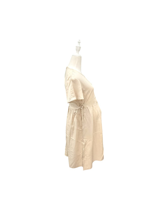 A Beige Short Sleeve Dresses from Dear in size Maternity-S for maternity. (Back View)