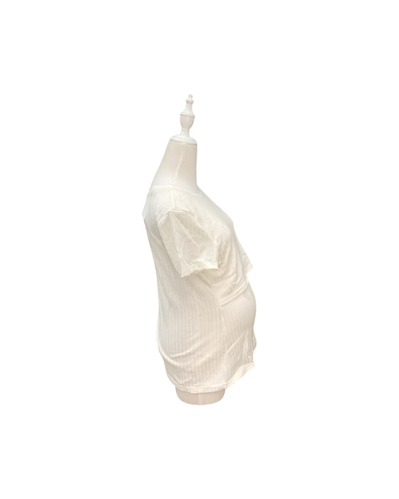 A White Short Sleeve Tops from Dear in size Maternity-S for maternity. (Back View)
