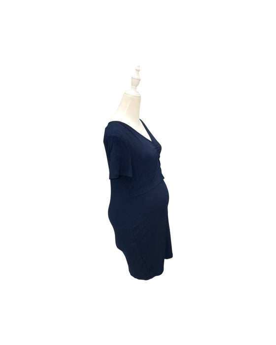 A Navy Short Sleeve Dresses from Jump Eat Cry in size Maternity-S for maternity. (Back View)