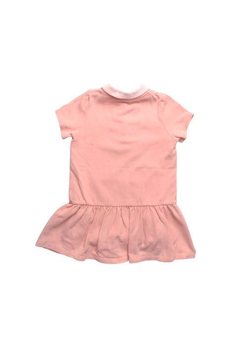 A Pink Short Sleeve Dresses from Petit Bateau in size 2T for girl. (Back View)