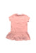 A Pink Short Sleeve Dresses from Petit Bateau in size 2T for girl. (Back View)