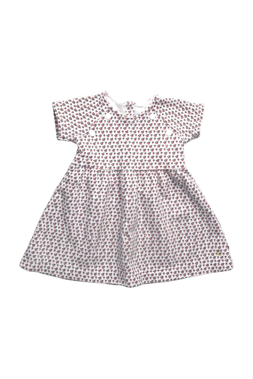 A Red Short Sleeve Dresses from Petit Bateau in size 2T for girl. (Front View)