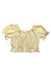 A Yellow Short Sleeve Tops from Seed in size 2T for girl. (Front View)