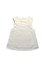 A White Sleeveless Tops from Our Mini Nature in size 5T for girl. (Front View)