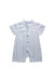 A White Short Sleeve Rompers from Chateau de Sable in size 3-6M for boy. (Front View)