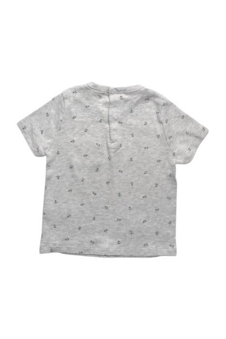 A Grey Short Sleeve T Shirts from Petit Bateau in size 12-18M for boy. (Back View)