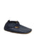 A Navy Booties from Bobux in size 3-6M for boy. (Front View)