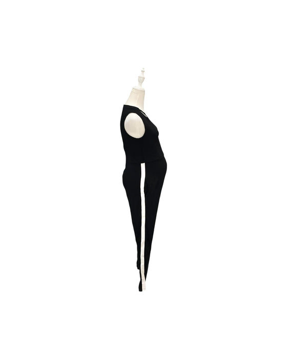 A Black Sleeveless Jumpsuits from Mothercot in size Maternity-S for maternity. (Back View)