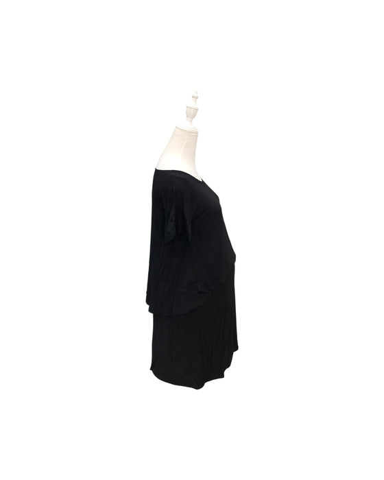 A Black Short Sleeve Dresses from Dear in size Maternity-S for maternity. (Back View)