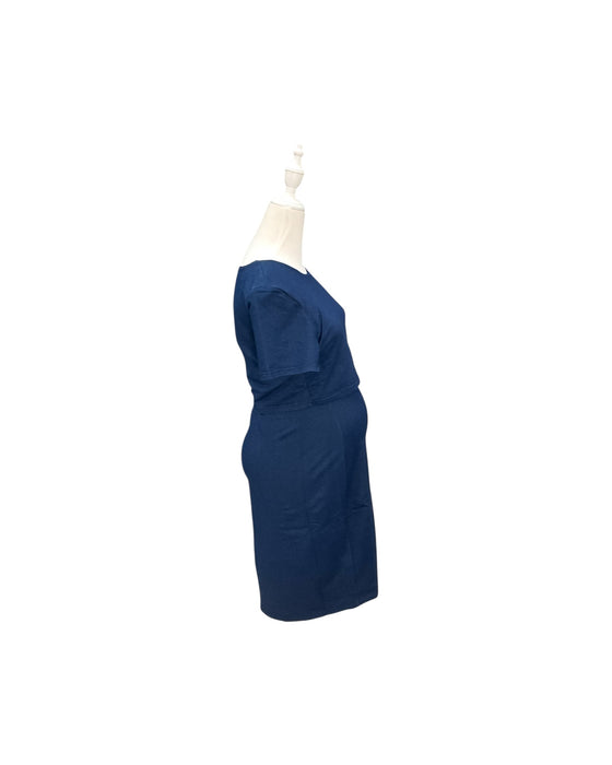 A Blue Short Sleeve Dresses from Dear in size Maternity-S for maternity. (Back View)
