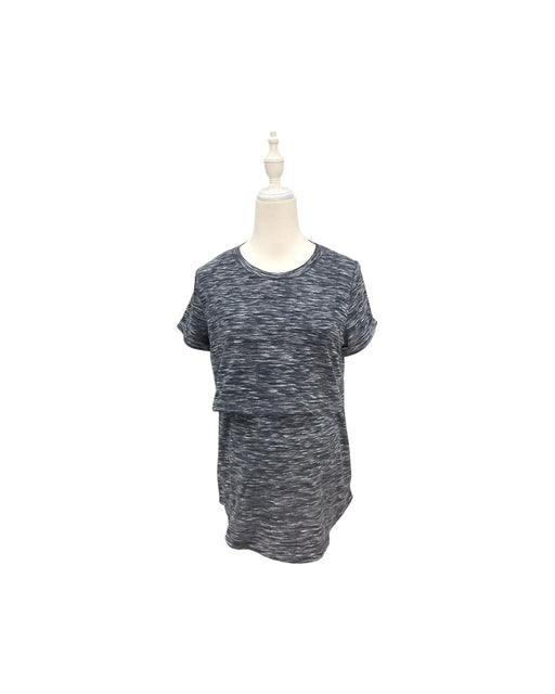 A Grey Short Sleeve Tops from Mothercot in size Maternity-S for maternity. (Front View)