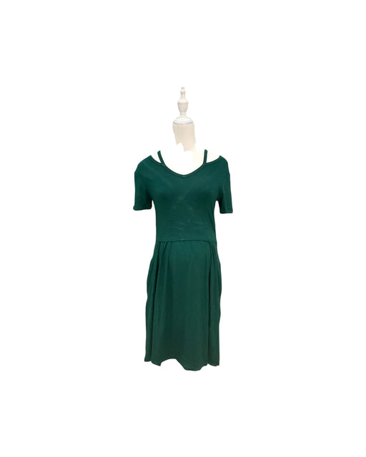 A Green Short Sleeve Dresses from Annee Matthew in size Maternity-XS for maternity. (Front View)