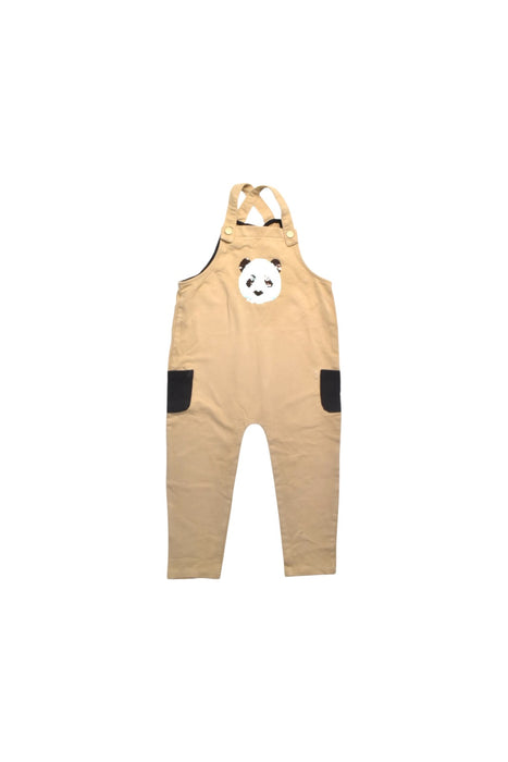 A Beige Long Overalls from Petit Bateau in size 3T for girl. (Front View)