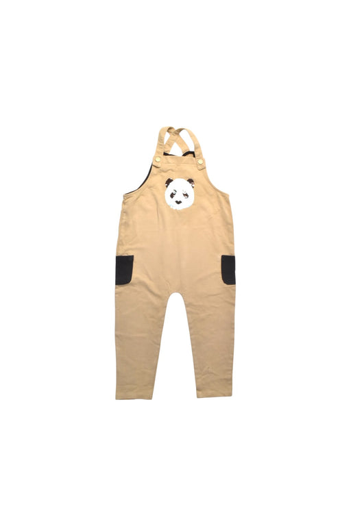 A Beige Long Overalls from Petit Bateau in size 3T for girl. (Front View)