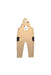 A Beige Long Overalls from Petit Bateau in size 3T for girl. (Front View)