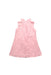 A Pink Sleeveless Dresses from KidsCrafter in size 3T for girl. (Back View)