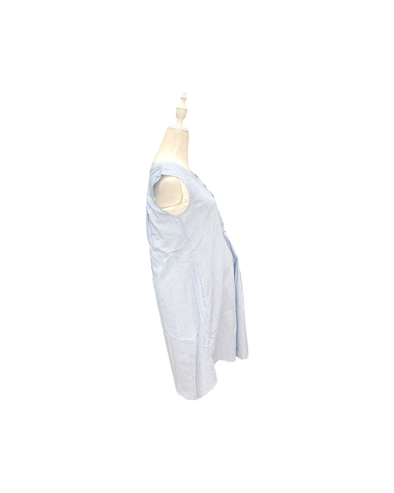 A Blue Sleeveless Dresses from Mothercot in size Maternity-S for maternity. (Back View)