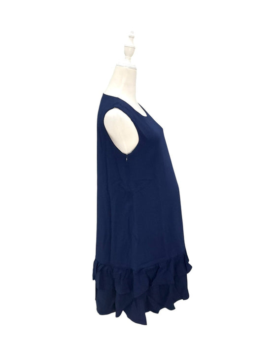 A Navy Sleeveless Dresses from Dear in size Maternity-M for maternity. (Back View)