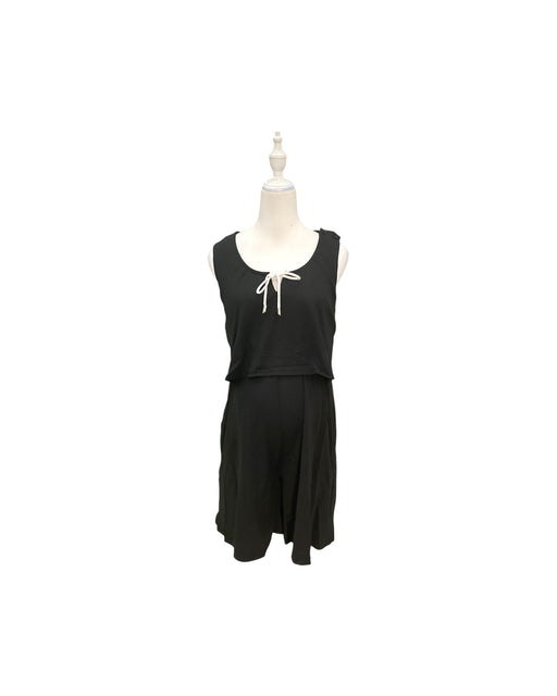 A Black Sleeveless Rompers from Mothercot in size Maternity-S for maternity. (Front View)
