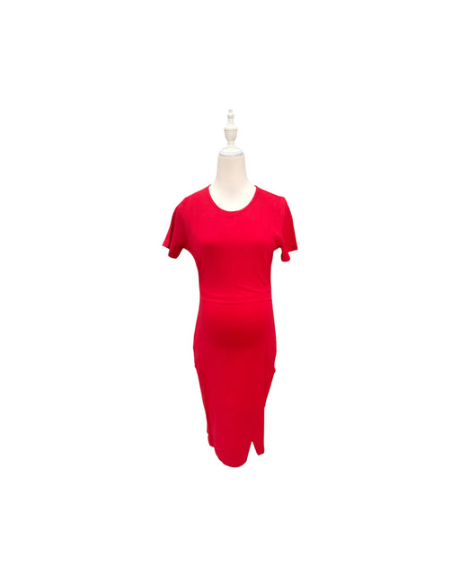 A Red Short Sleeve Dresses from Mothercot in size Maternity-S for maternity. (Front View)