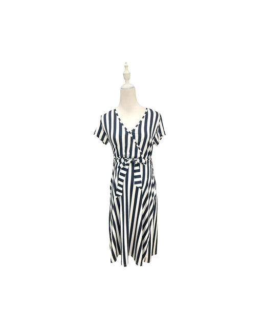 A Navy Short Sleeve Dresses from Mothercot in size Maternity-S for maternity. (Front View)