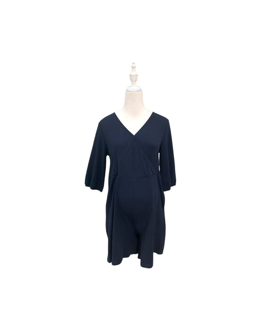 A Navy Short Sleeve Tops from Mothercot in size Maternity-S for maternity. (Front View)
