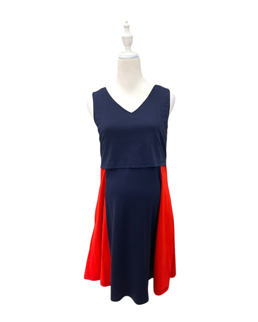 A Navy Sleeveless Dresses from Mothercot in size Maternity-S for maternity. (Front View)